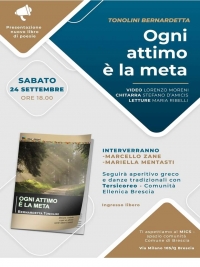 2022 Presentazione del libro "ogni attimo &egrave; la meta" di Bernardetta Tonolini