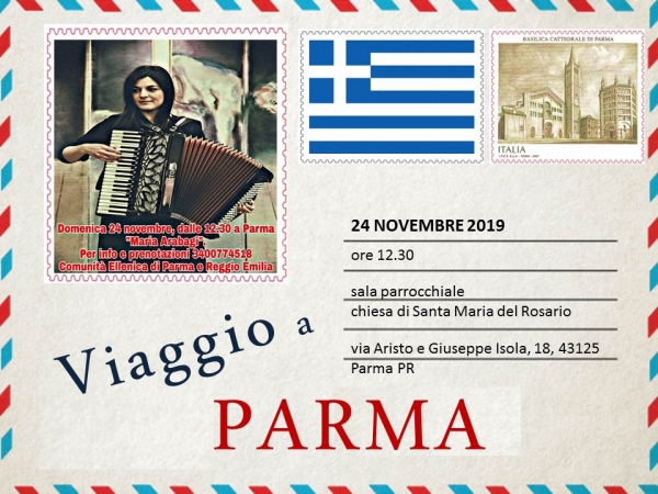 2019 Viaggio a  Parma - Musica greca dal vivo