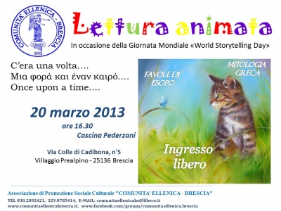 2013 LETTURA ANIMATA DI FAVOLE DI ESOPO MARZO