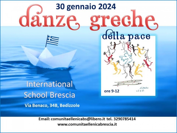 2024 danze greche della pace a international school  di Bedizzole